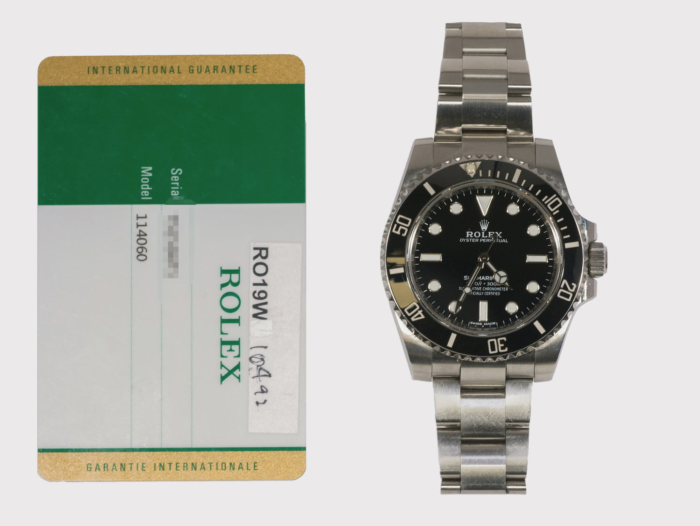 Rolex Sumbariner 114060 with Card