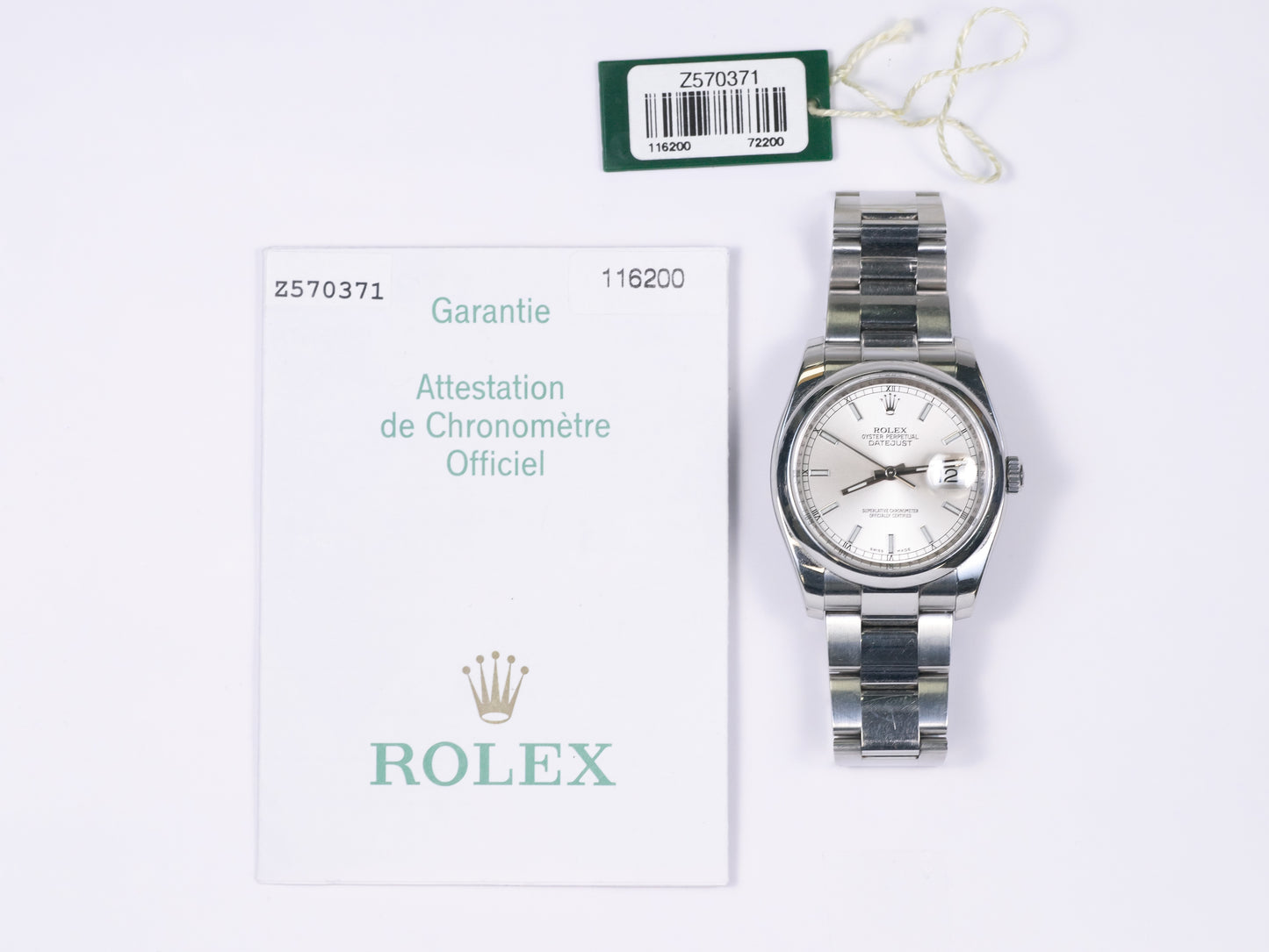 Rolex Datejust 116200 with Paper