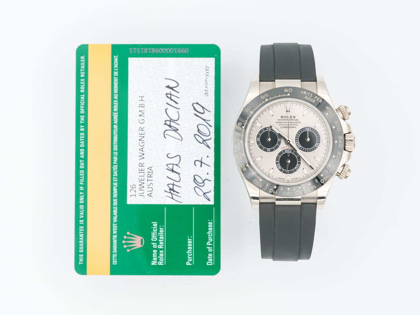 Rolex Daytona 116519LN with Card