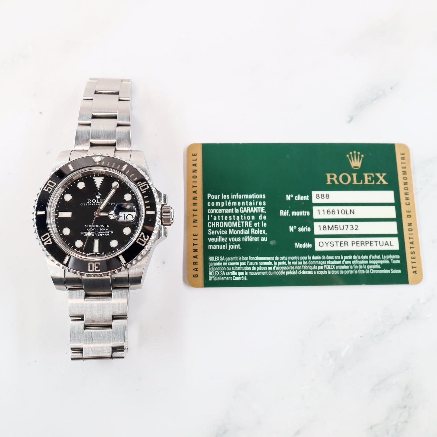 Rolex Submariner 116610LN with Card