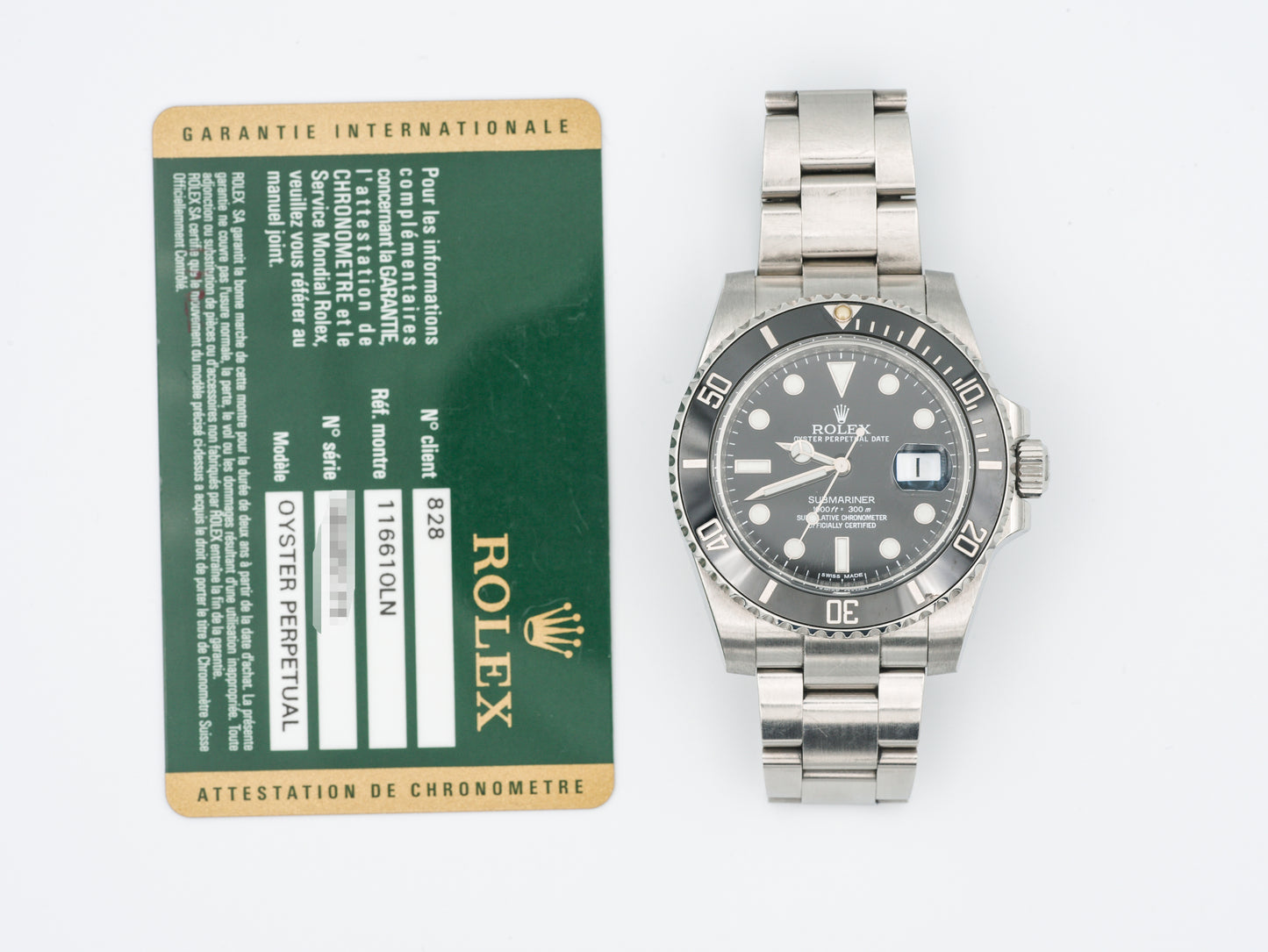 Rolex Submariner 116610LN with Card