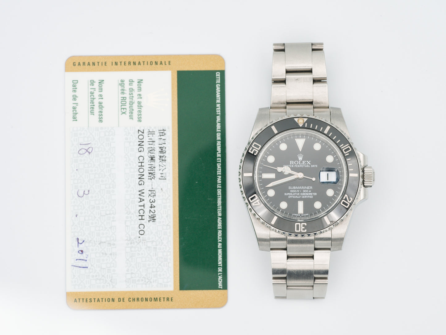 Rolex Submariner 116610LN with Card
