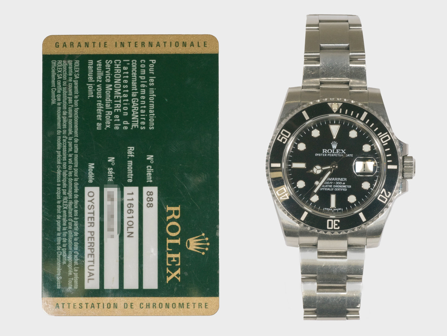 Rolex Submariner 116610LN with Card