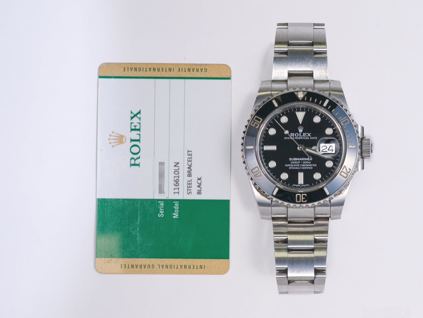 Rolex Submariner 116610LN with Card