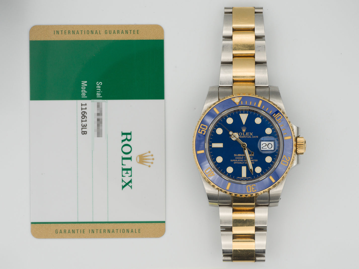 Rolex Submariner 116613LB with Card