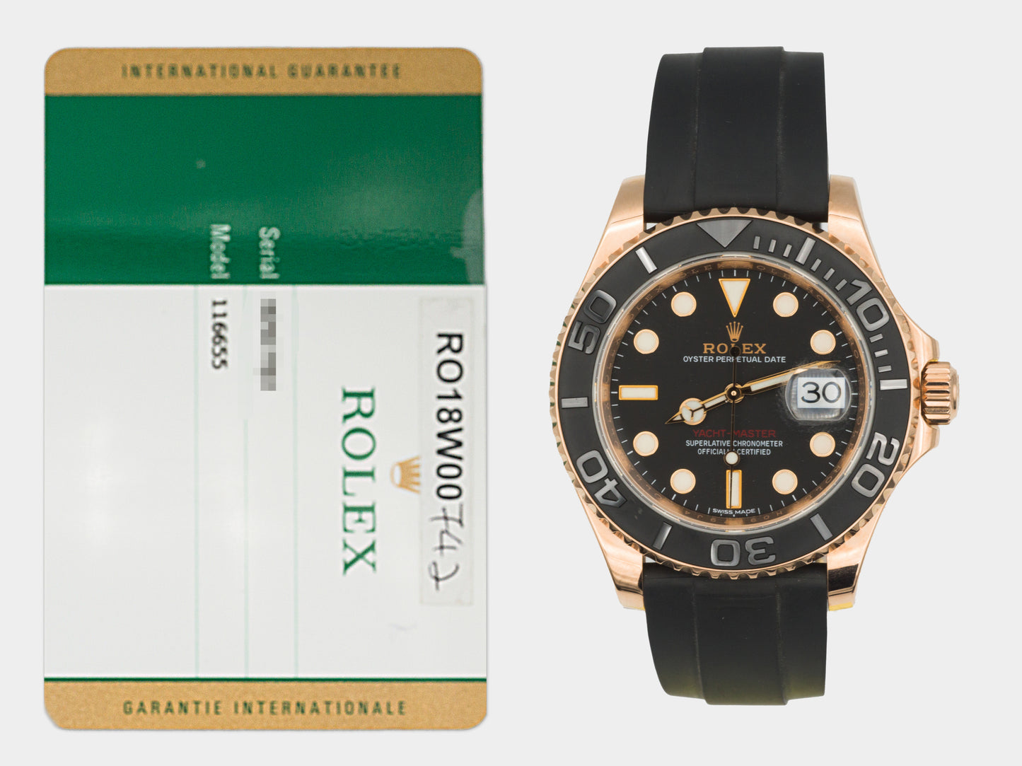 Rolex Yacht-Master 116655 with Card