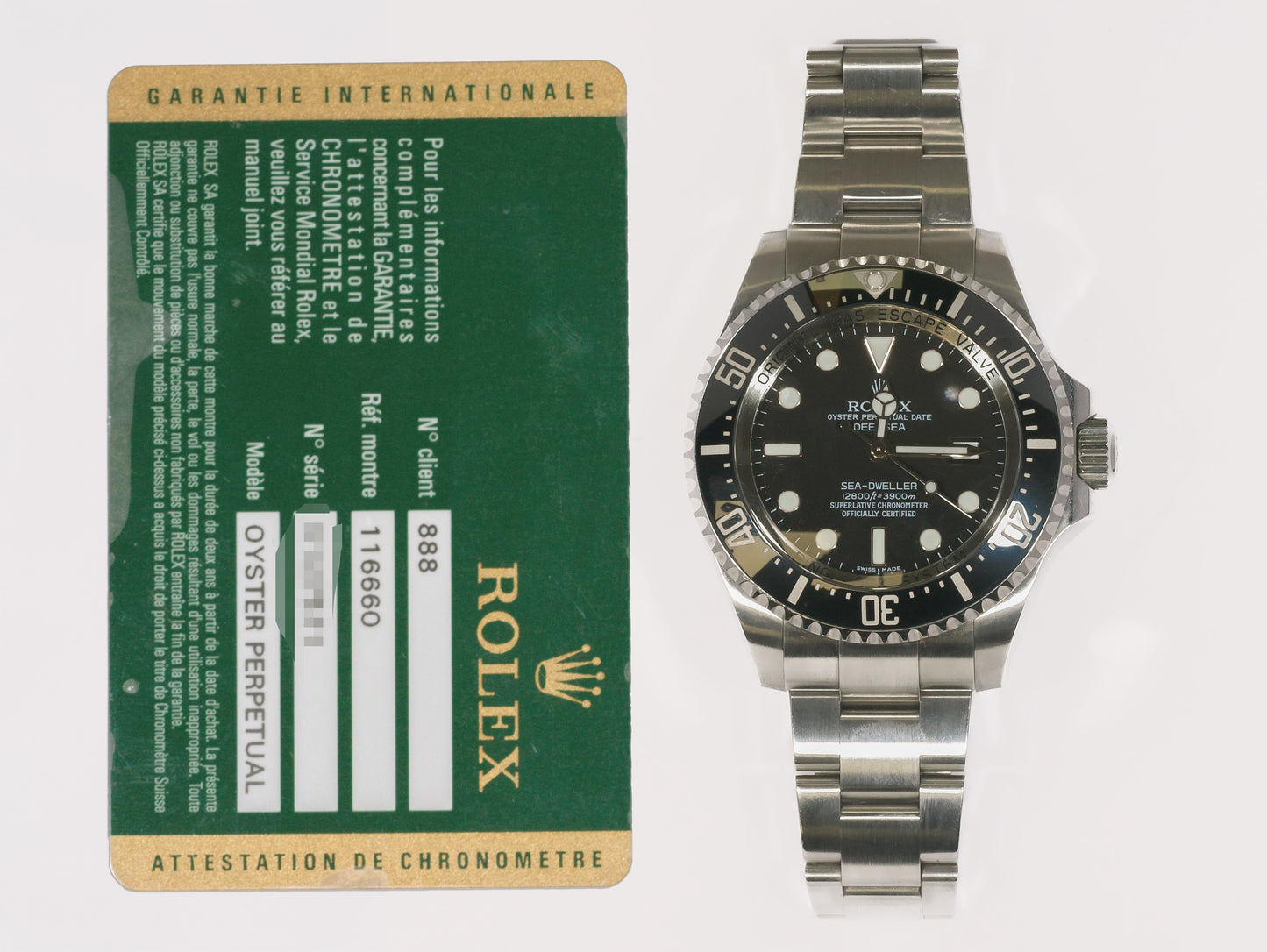 Rolex Sea-Dweller 116660 with Card