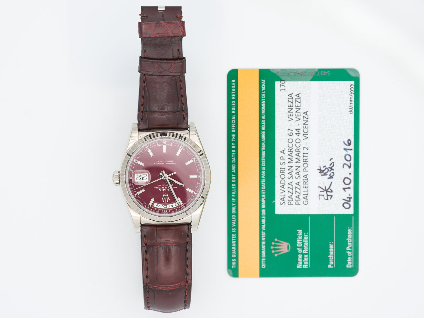 Rolex Day-Date 118139 with Card