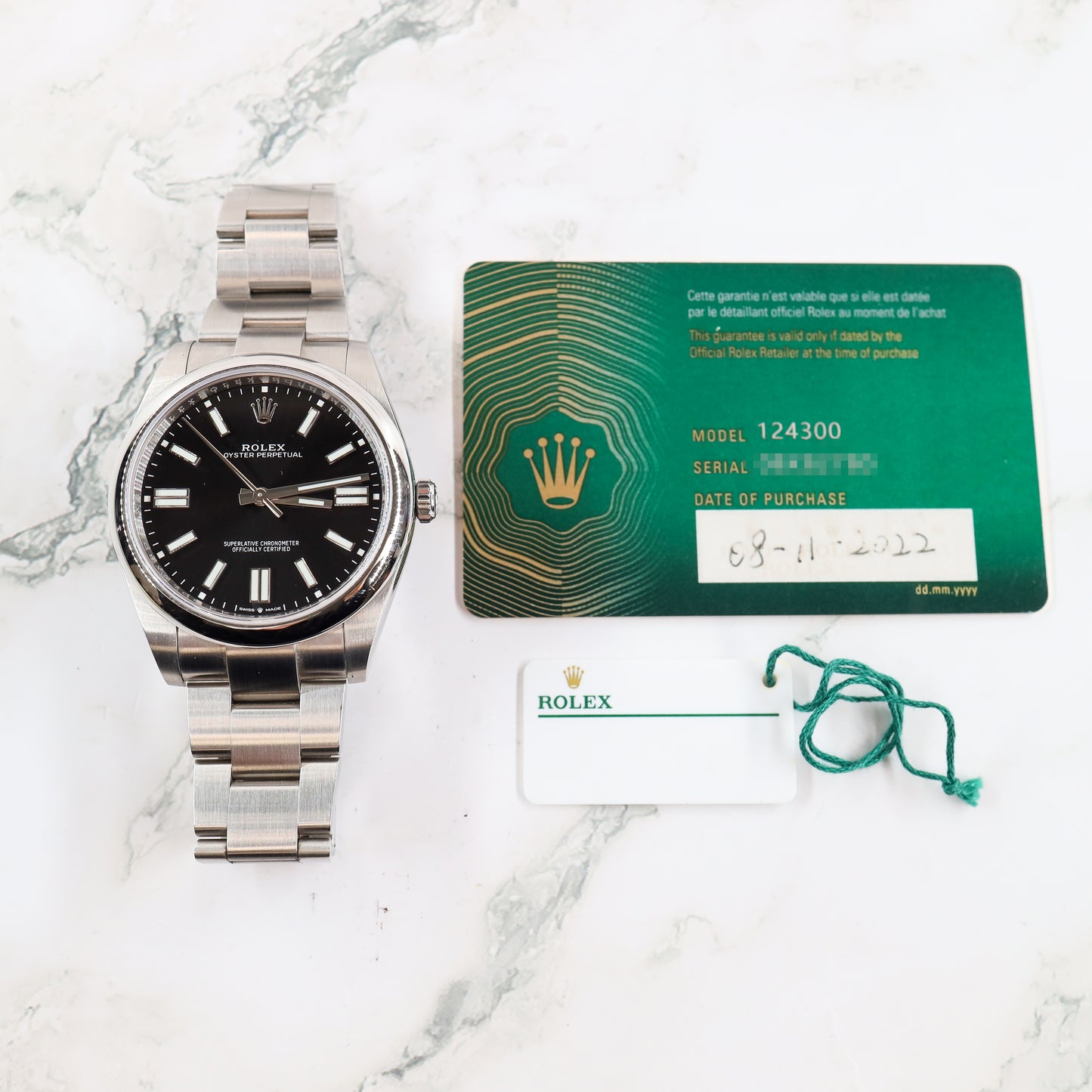 Rolex Oyster Perpetual 124300 with Card