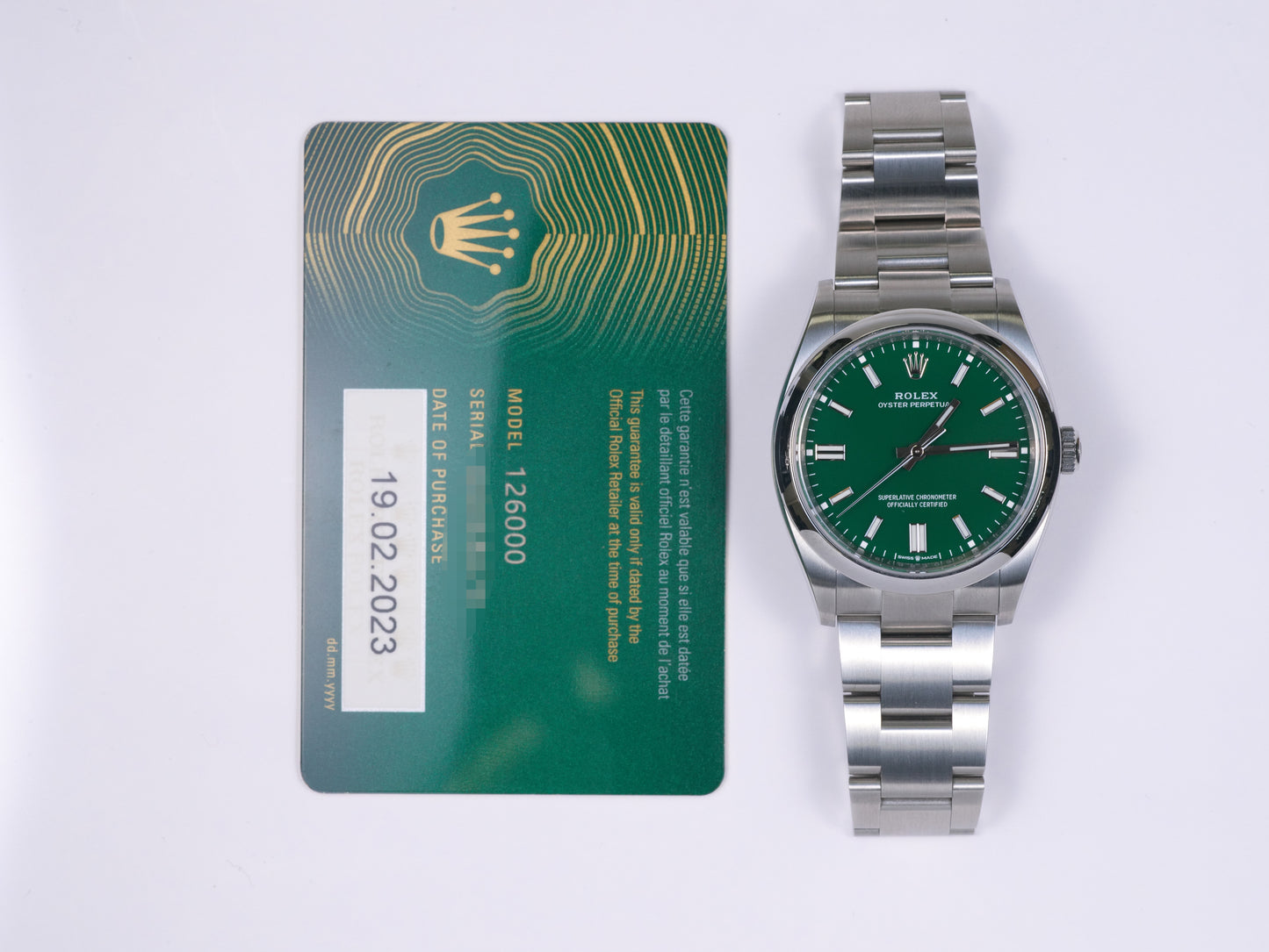 Rolex Oyster Perpetual 126000 with Card
