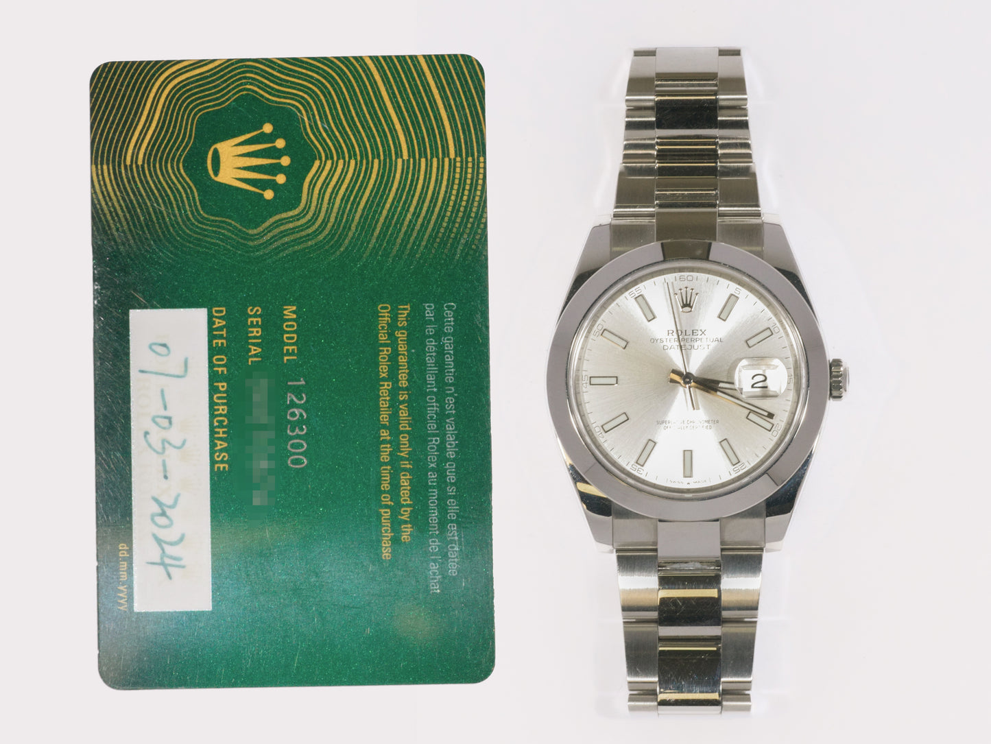Rolex Datejust 126300 with Card