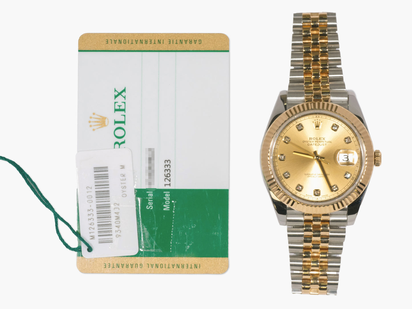 Rolex Datejust 126333G with Card
