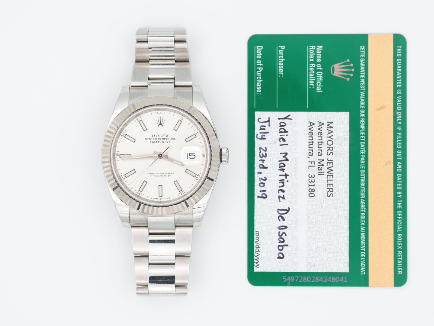 Rolex Datejust 126334 with Card