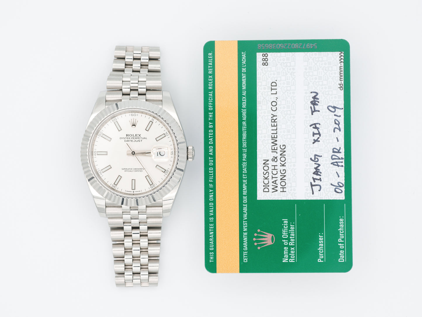 Rolex Datejust 126334 with Card