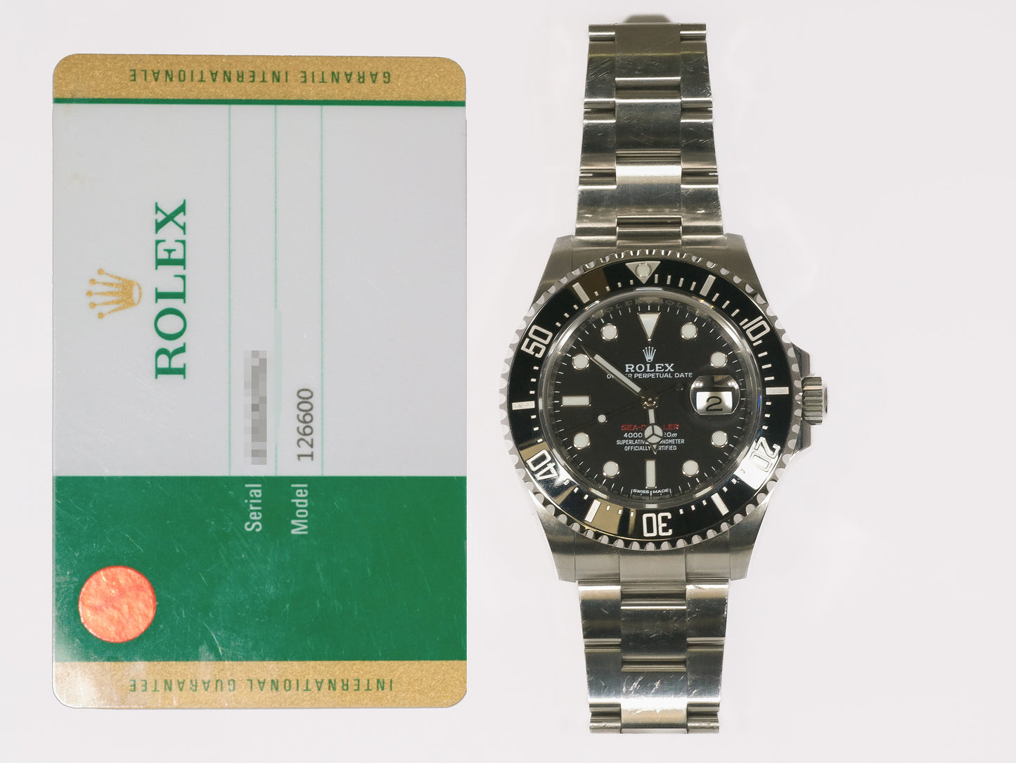 Rolex Sea-Dweller 126600 with Card