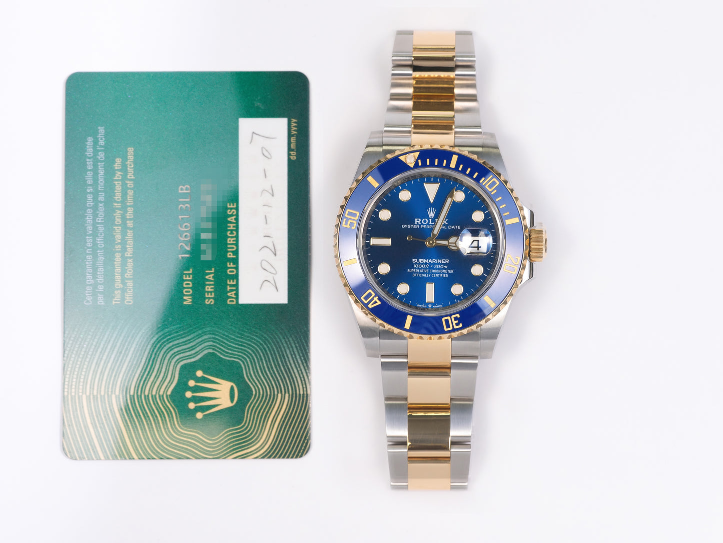 Rolex Submariner 126613LB with Card