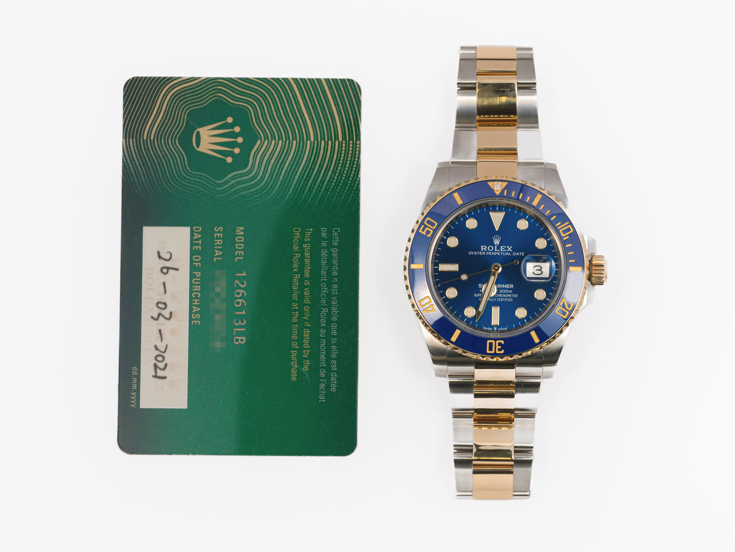 Rolex Submariner 126613LB with Card