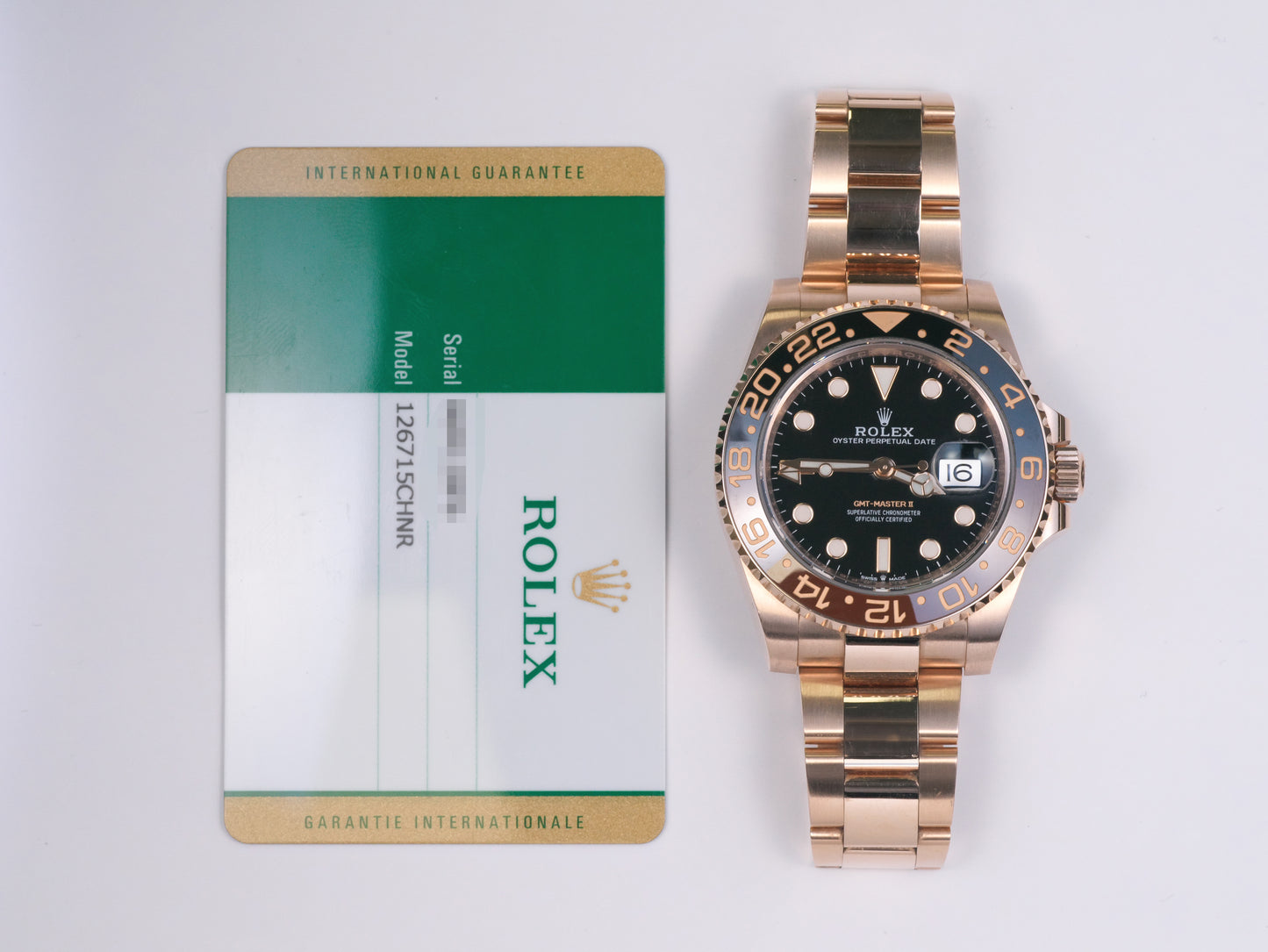 Rolex GMT-Master II 126715CHNR with Card