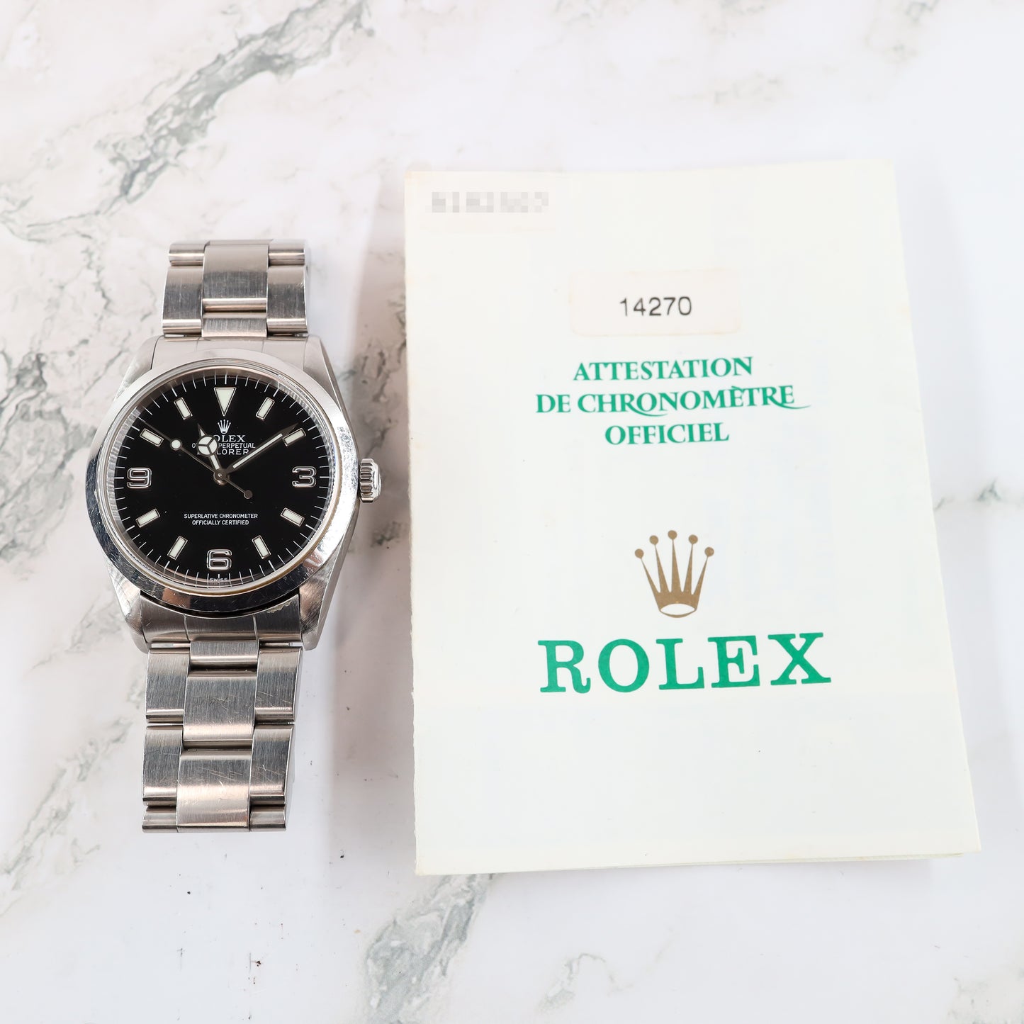 Rolex Explorer 14270 with Paper