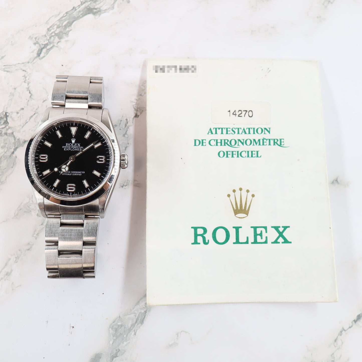 Rolex Explorer 14270 with Paper