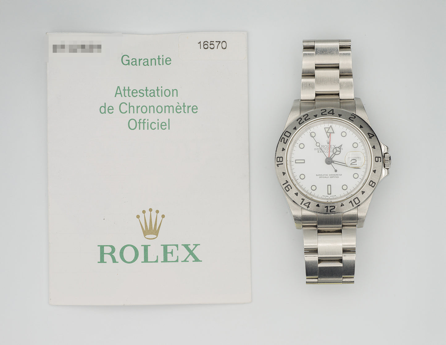 Rolex Explorer 16570 with Paper