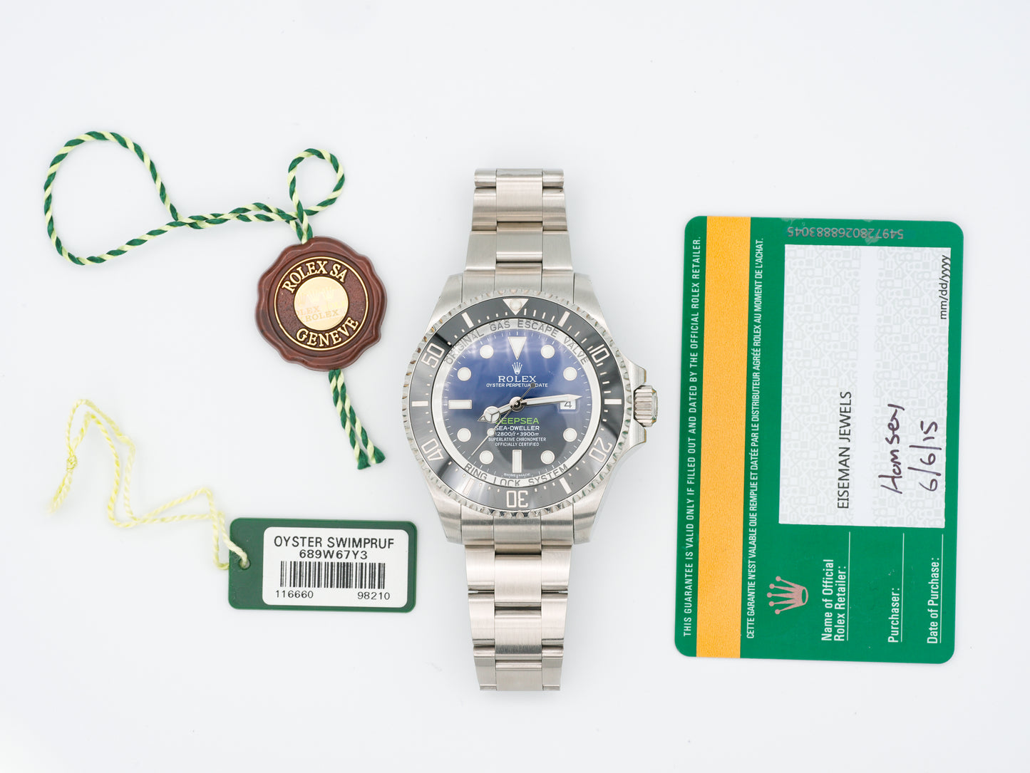Rolex Sea-Dweller 116660 with Card