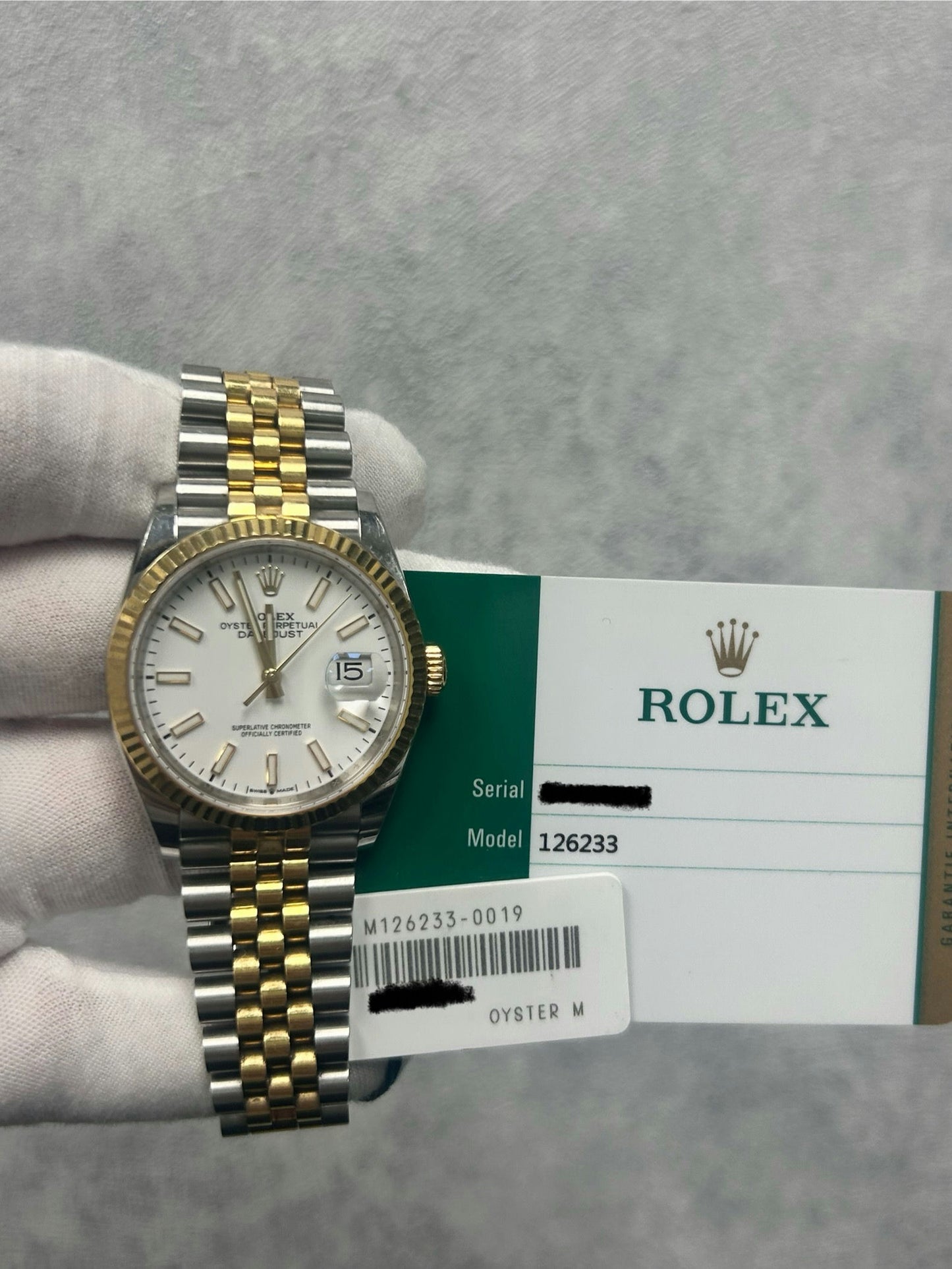 Rolex Datejust 126233 with Card