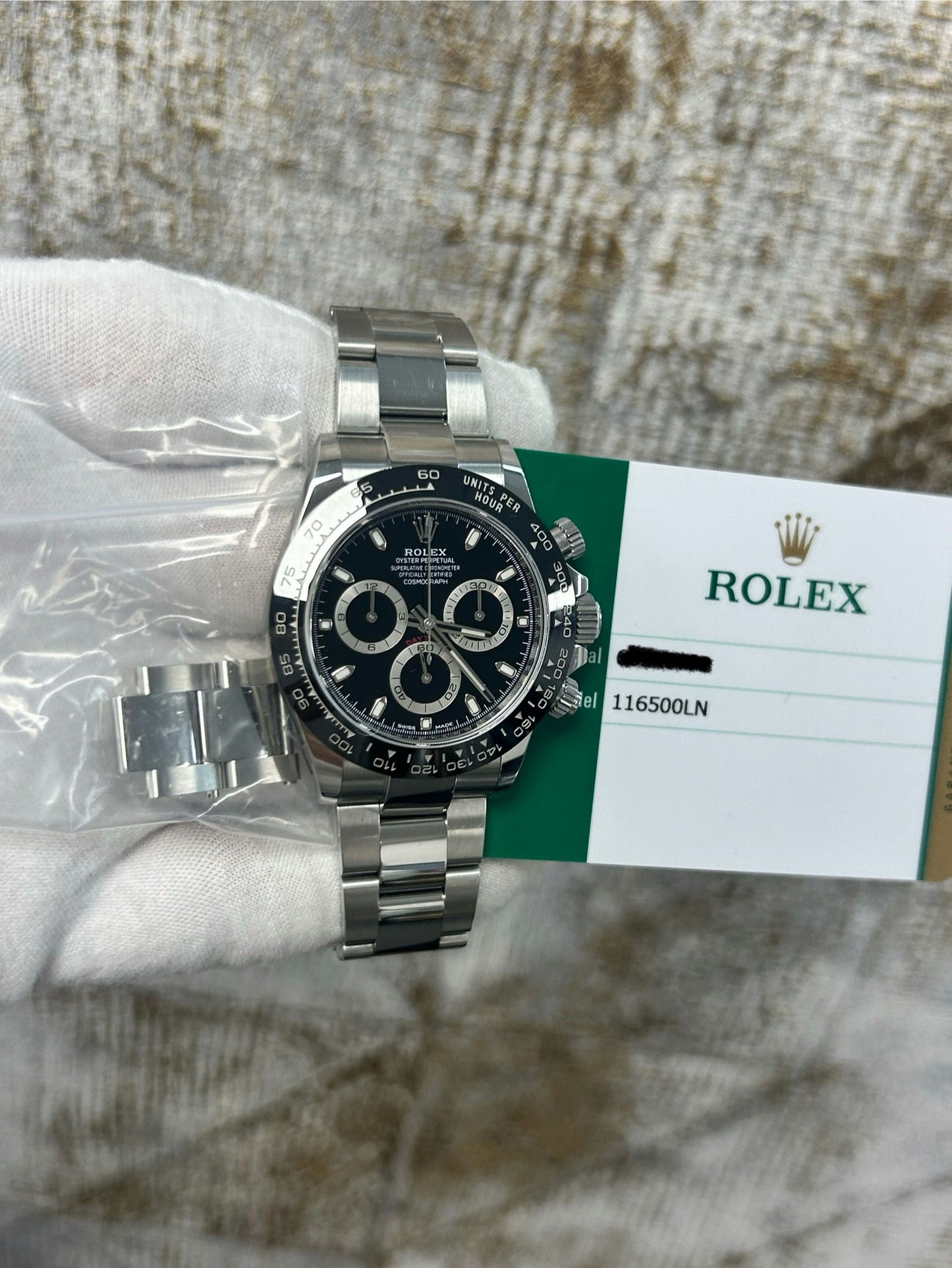 Rolex Daytona 116500LN with Card