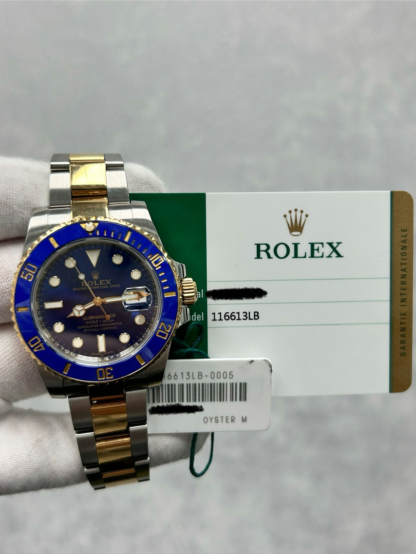 Rolex Submariner Date 116613LB with Card