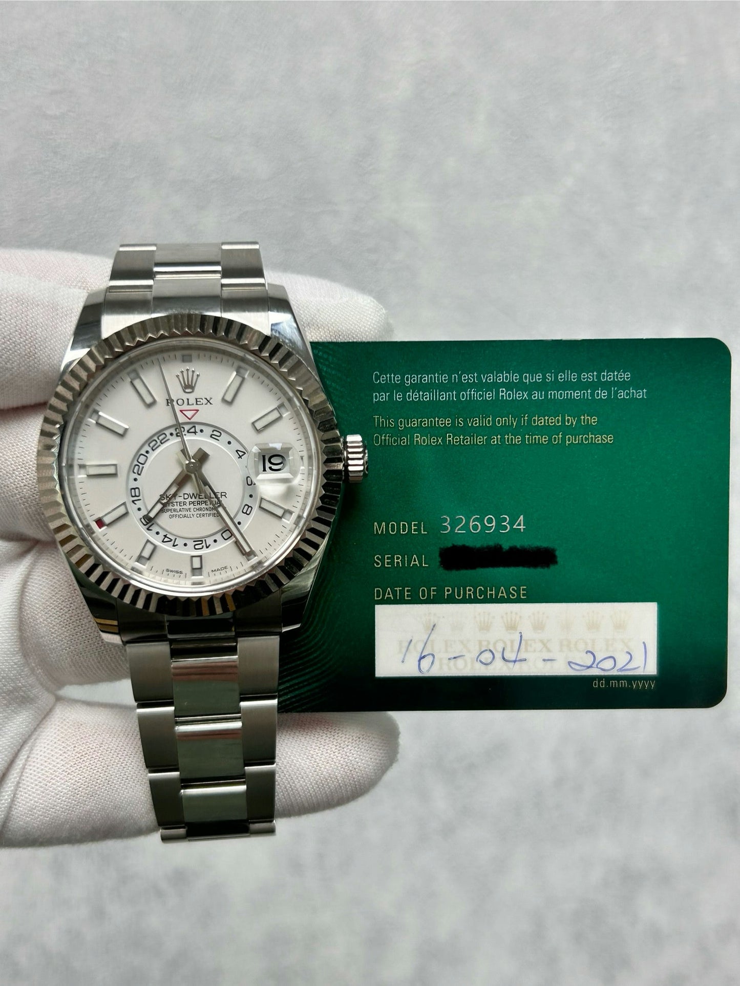 Rolex Sky-Dweller 326934 with Card