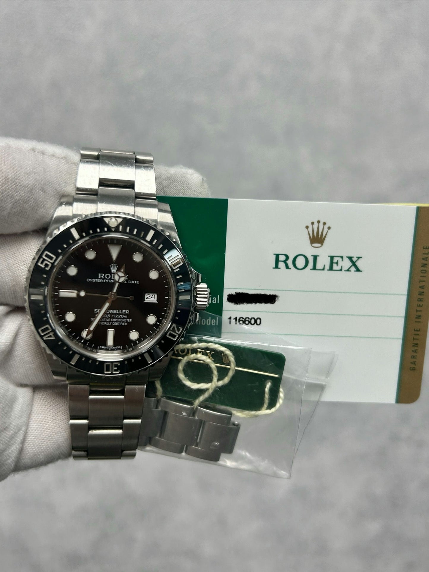 Rolex Sea-Dweller 116600 with Card