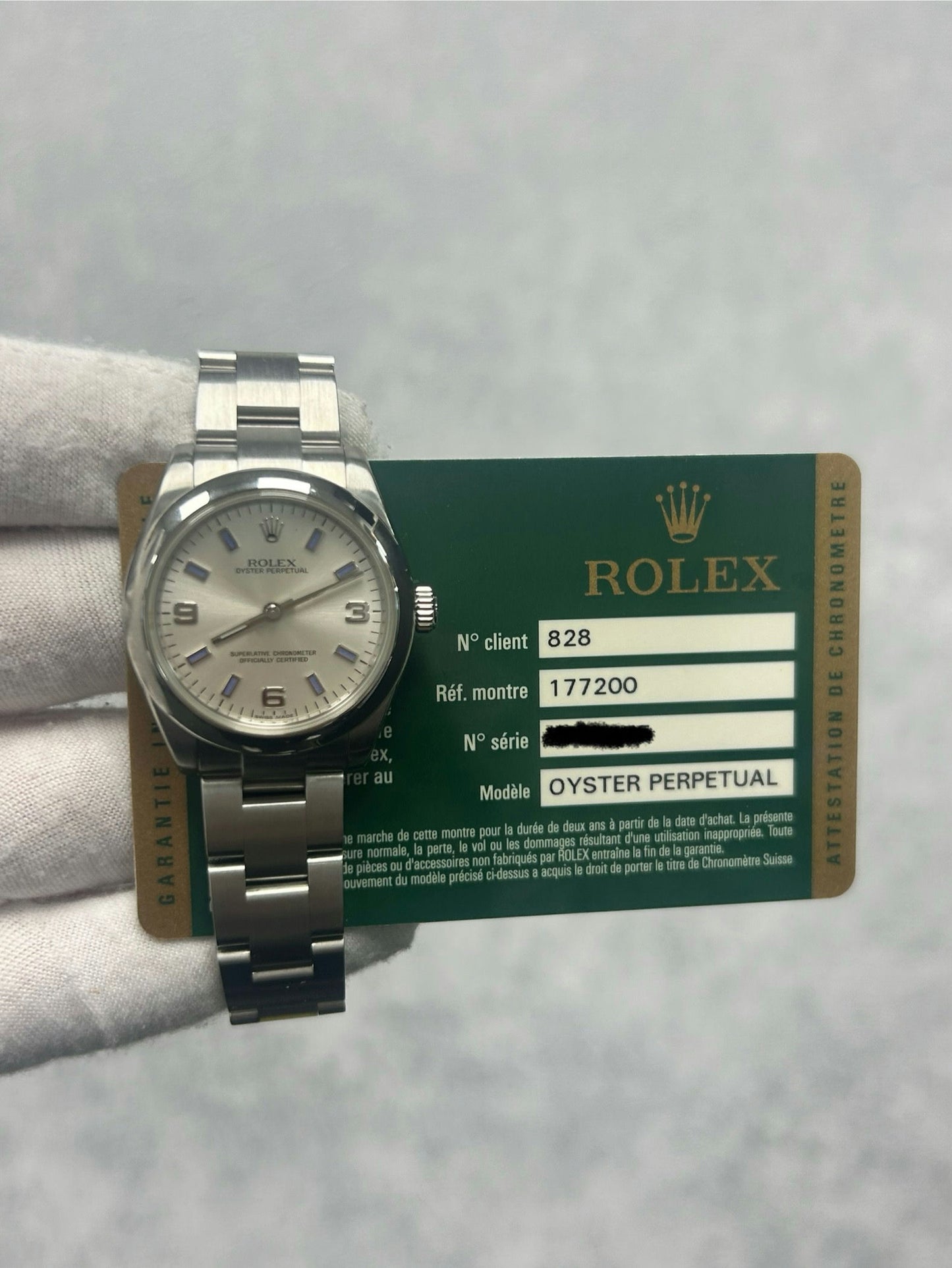 Rolex Oyster Perpetual 177200 with Card