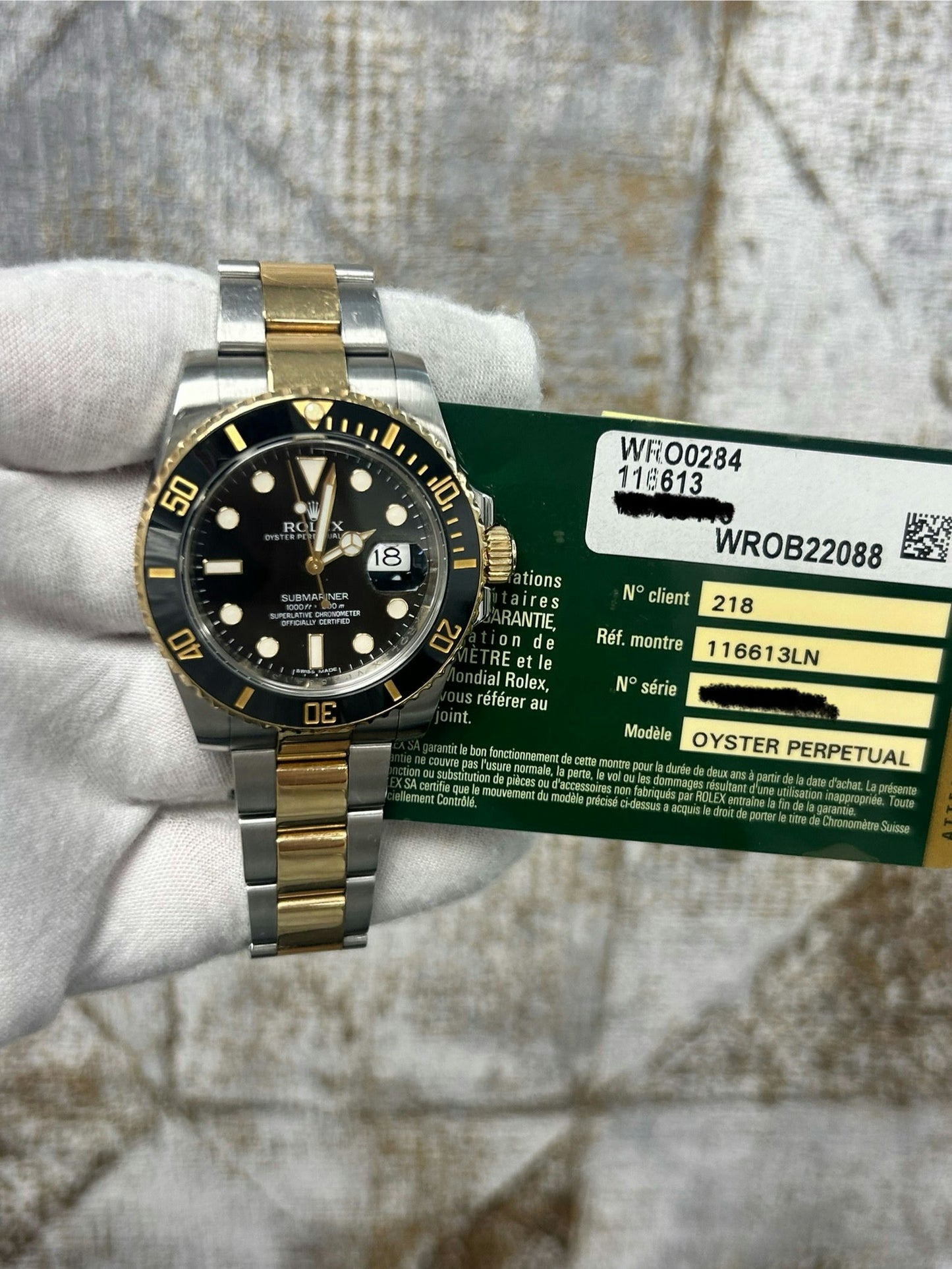 Rolex Submariner 116613LN with Card
