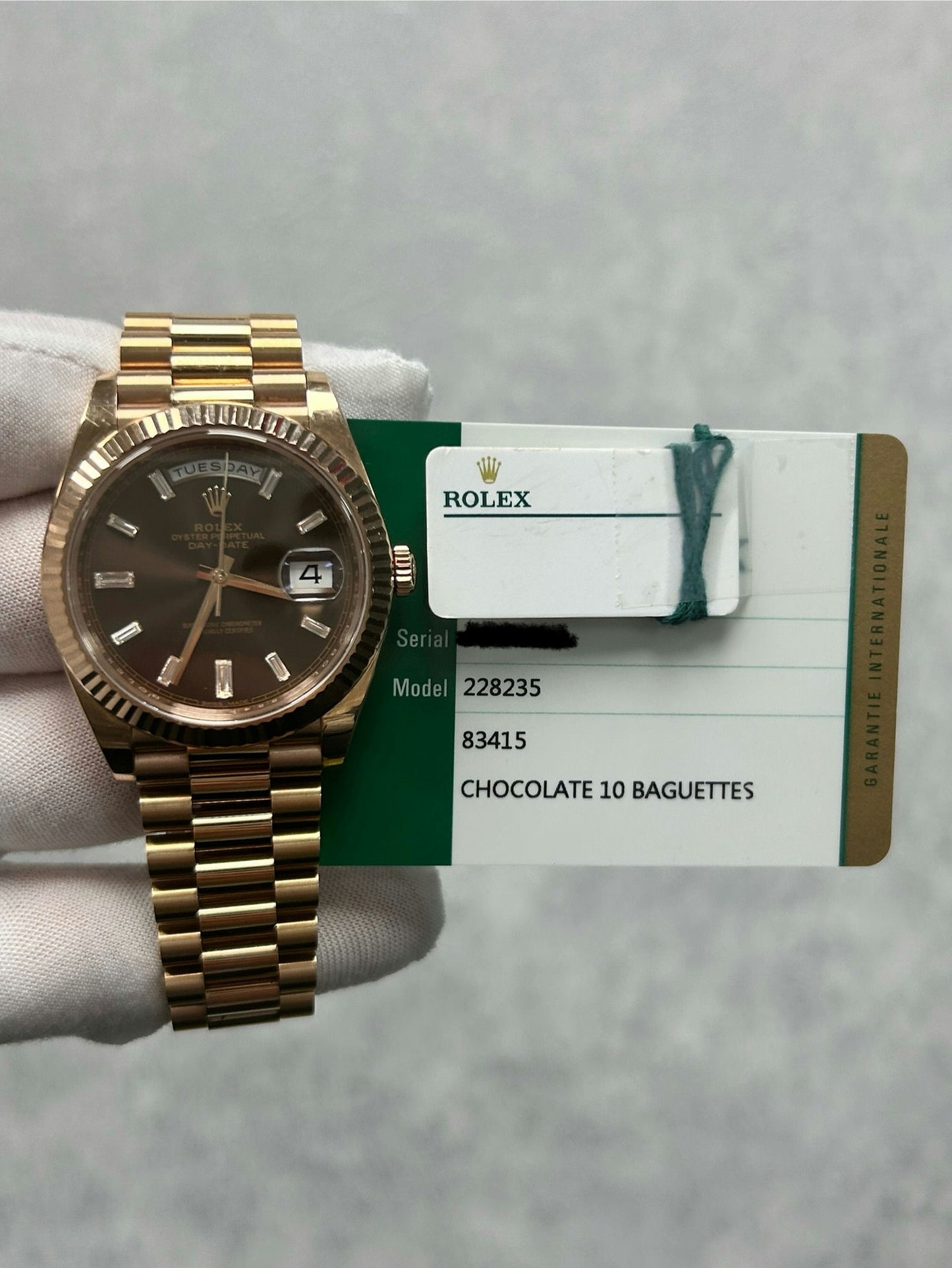 Rolex Day-Date 228235 with Card