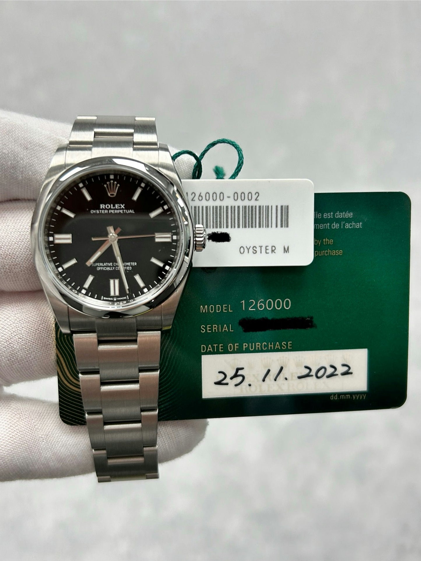 Rolex Oyster Perpetual 126000 with Card