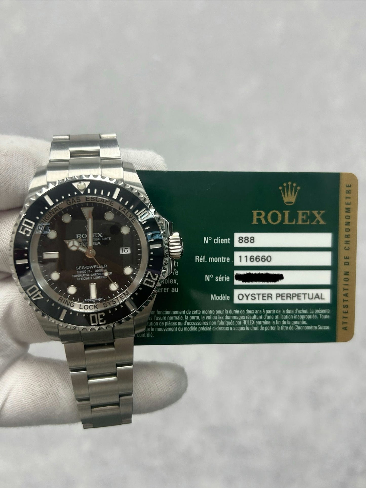 Rolex Sea-Dweller 116660 with Card