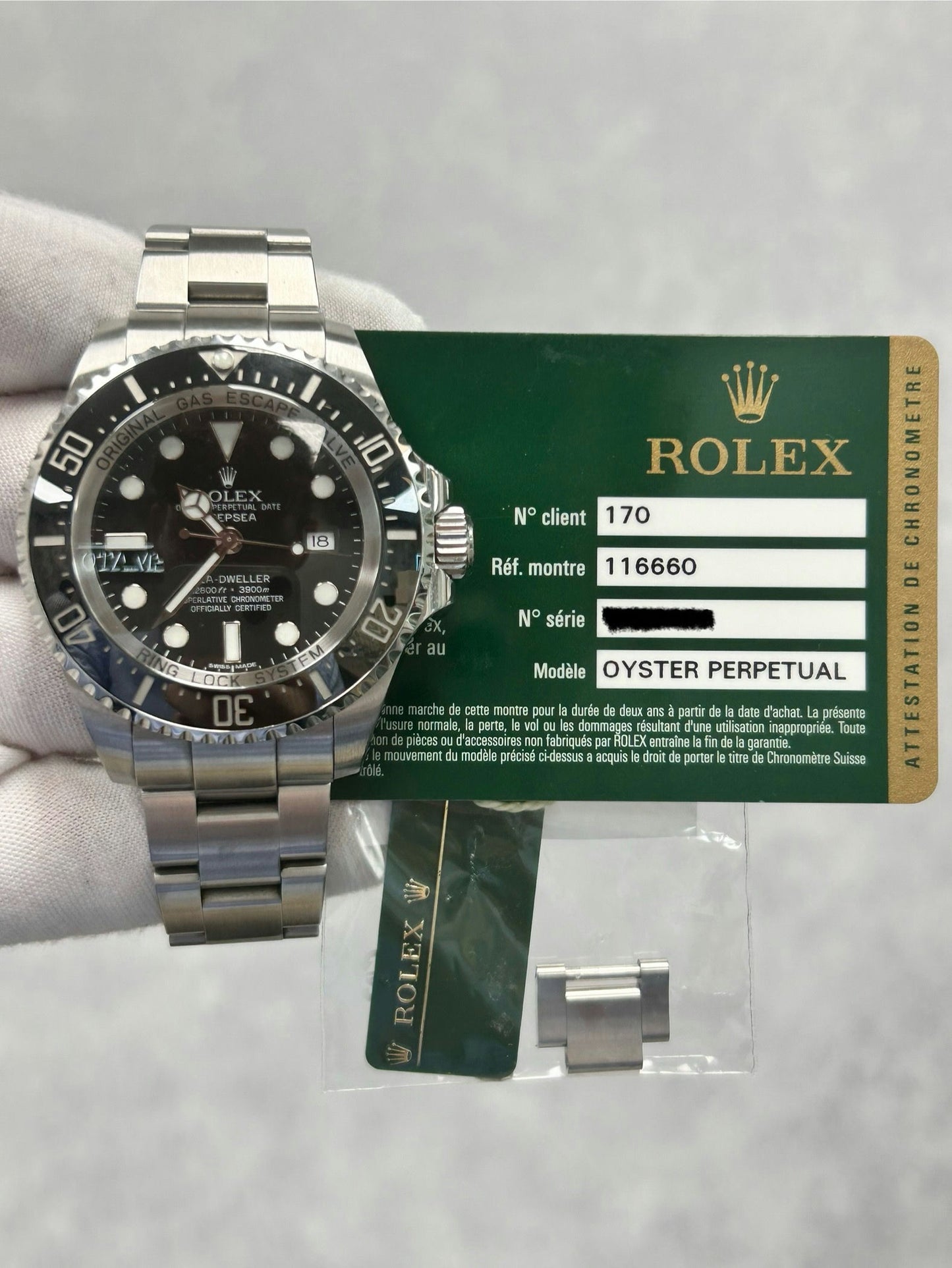 Rolex Sea-Dweller Deepsea 116660 with Card