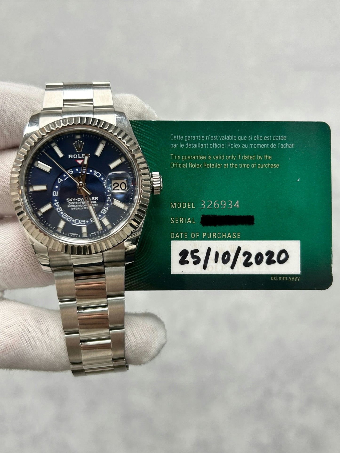 Rolex Sky-Dweller 326934 with Card