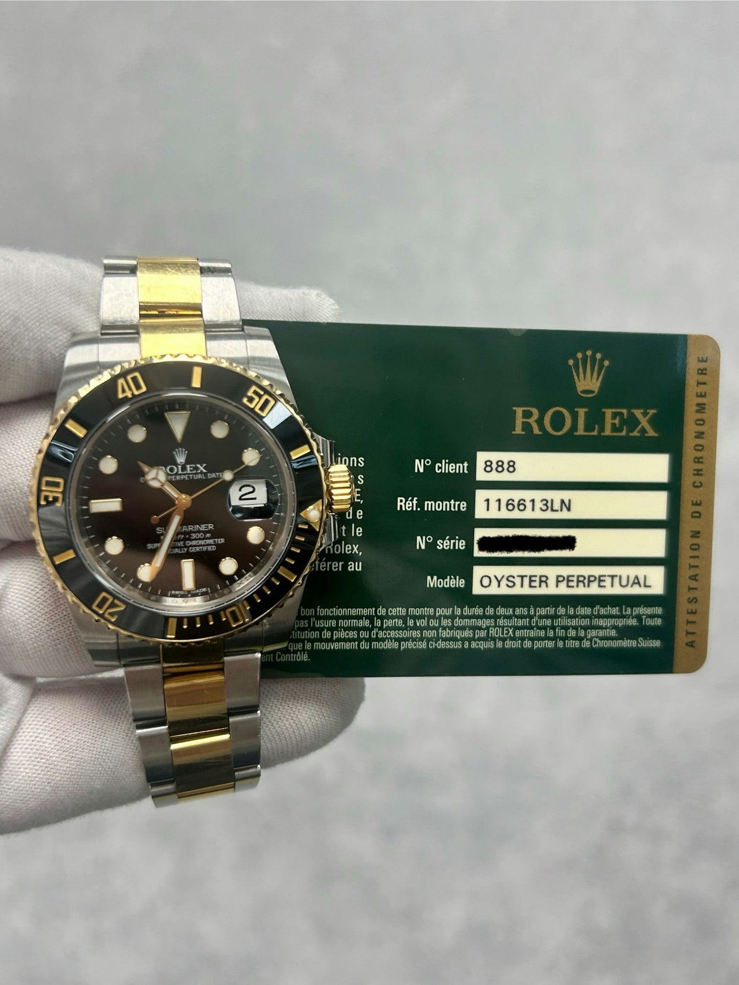 Rolex Submariner Date 116613LN with Card
