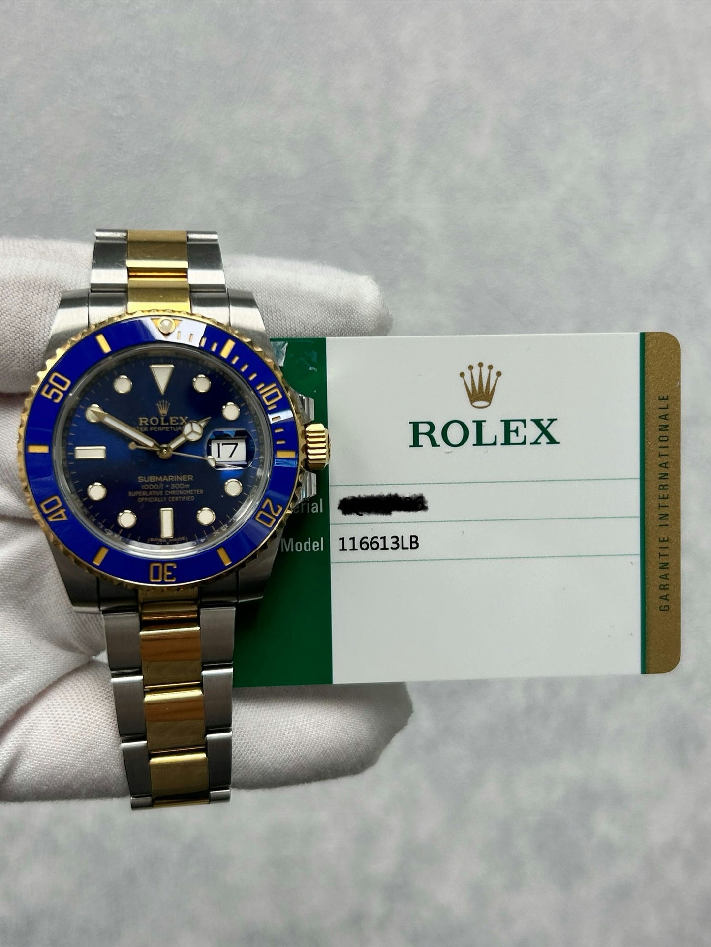 Rolex 116613LB Submariner Date with Card
