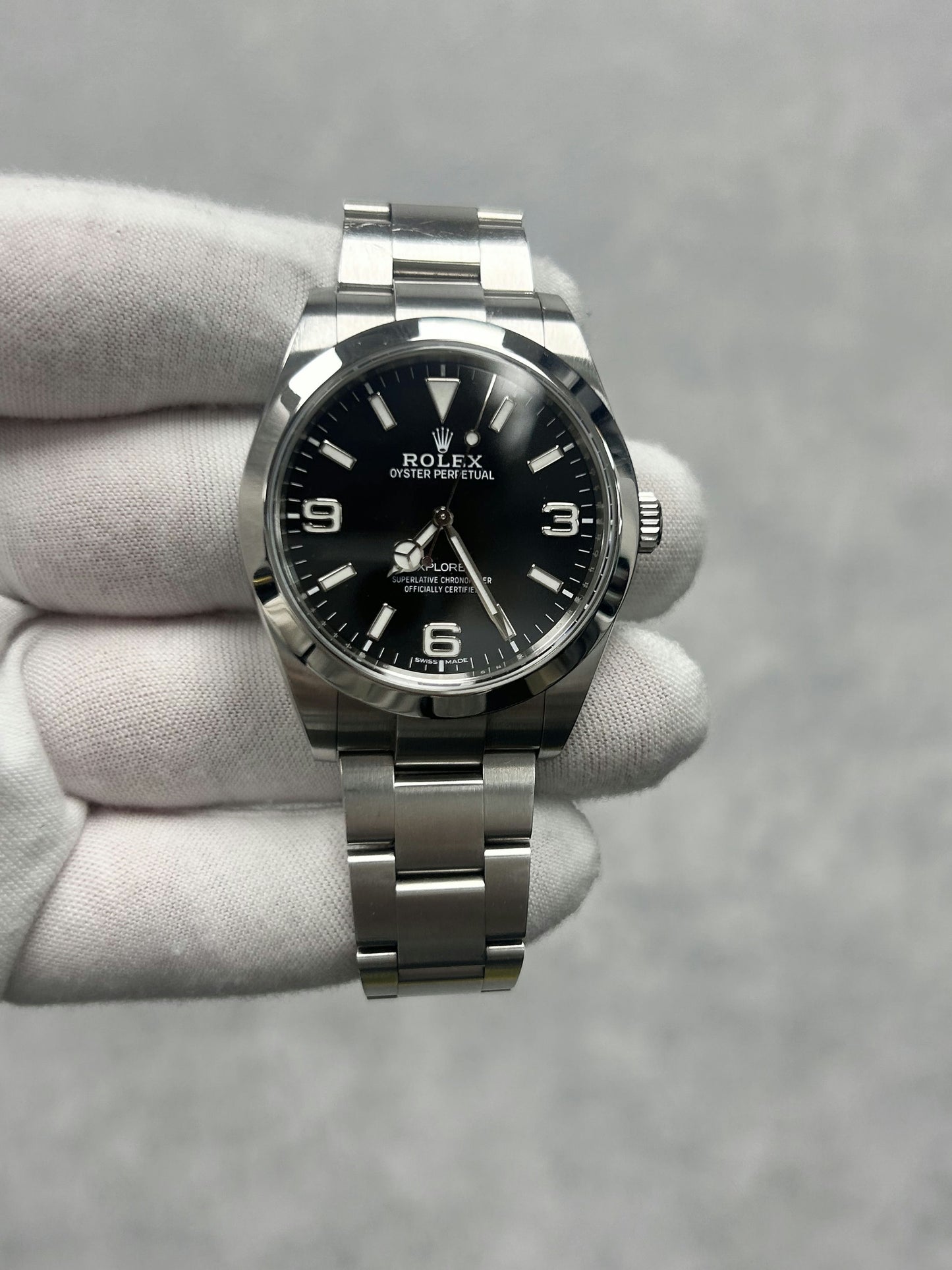 Rolex Explorer 214270 with White Tag and Card
