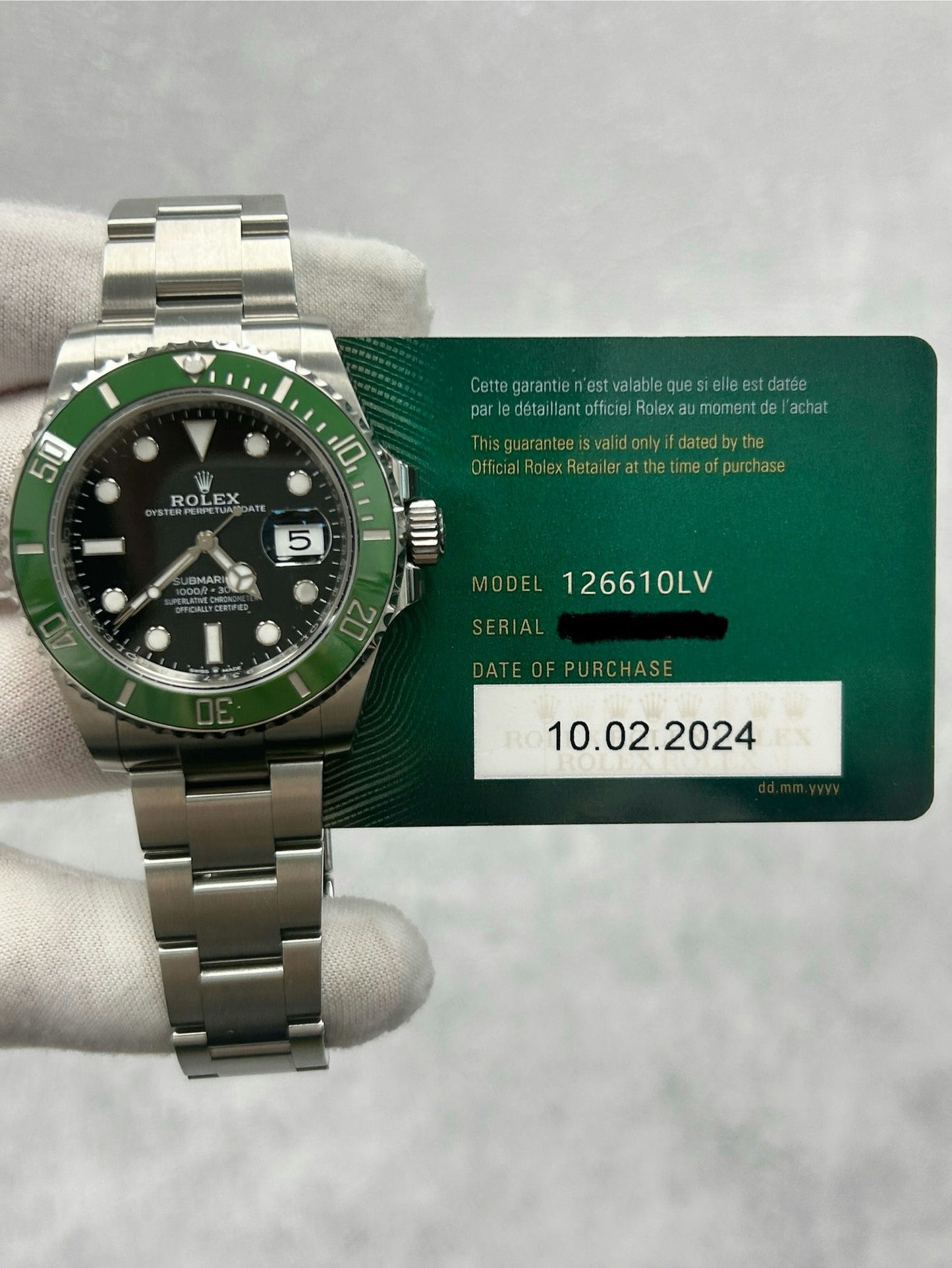 Rolex Submariner Date 126610LV with Card