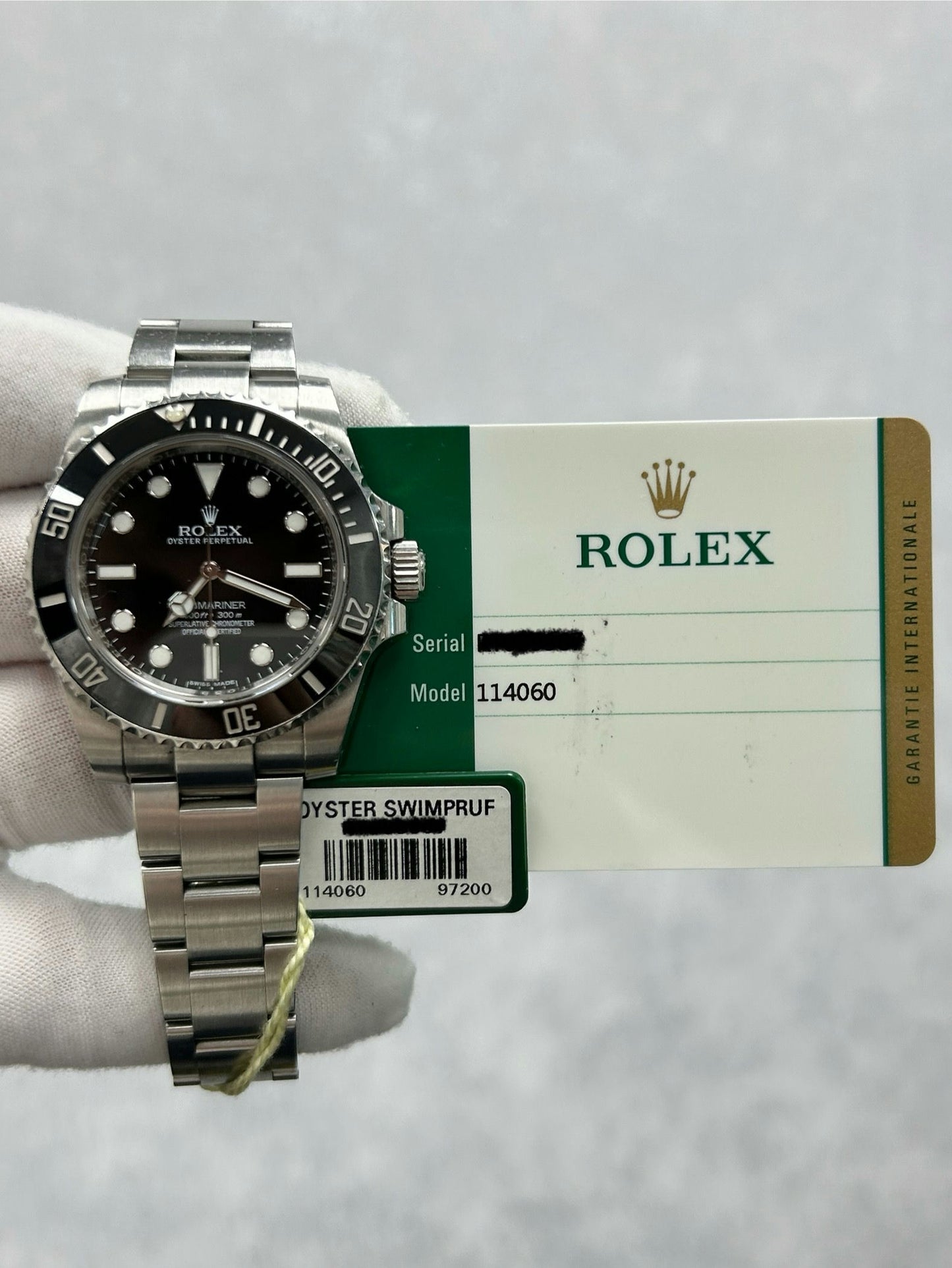 Rolex Submariner 114060 with Card