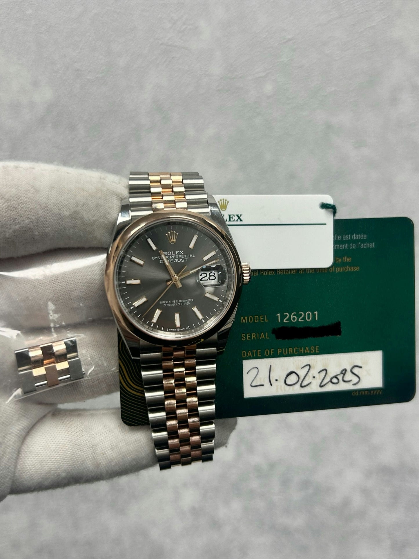 Rolex Datejust 126201 with Card
