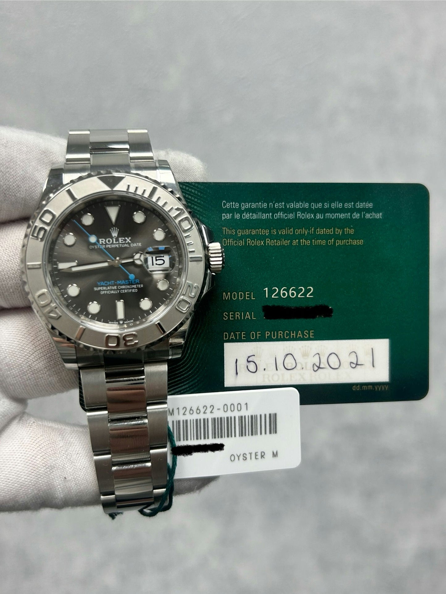 Rolex Yacht-Master 40 126622 with White Tag and Card