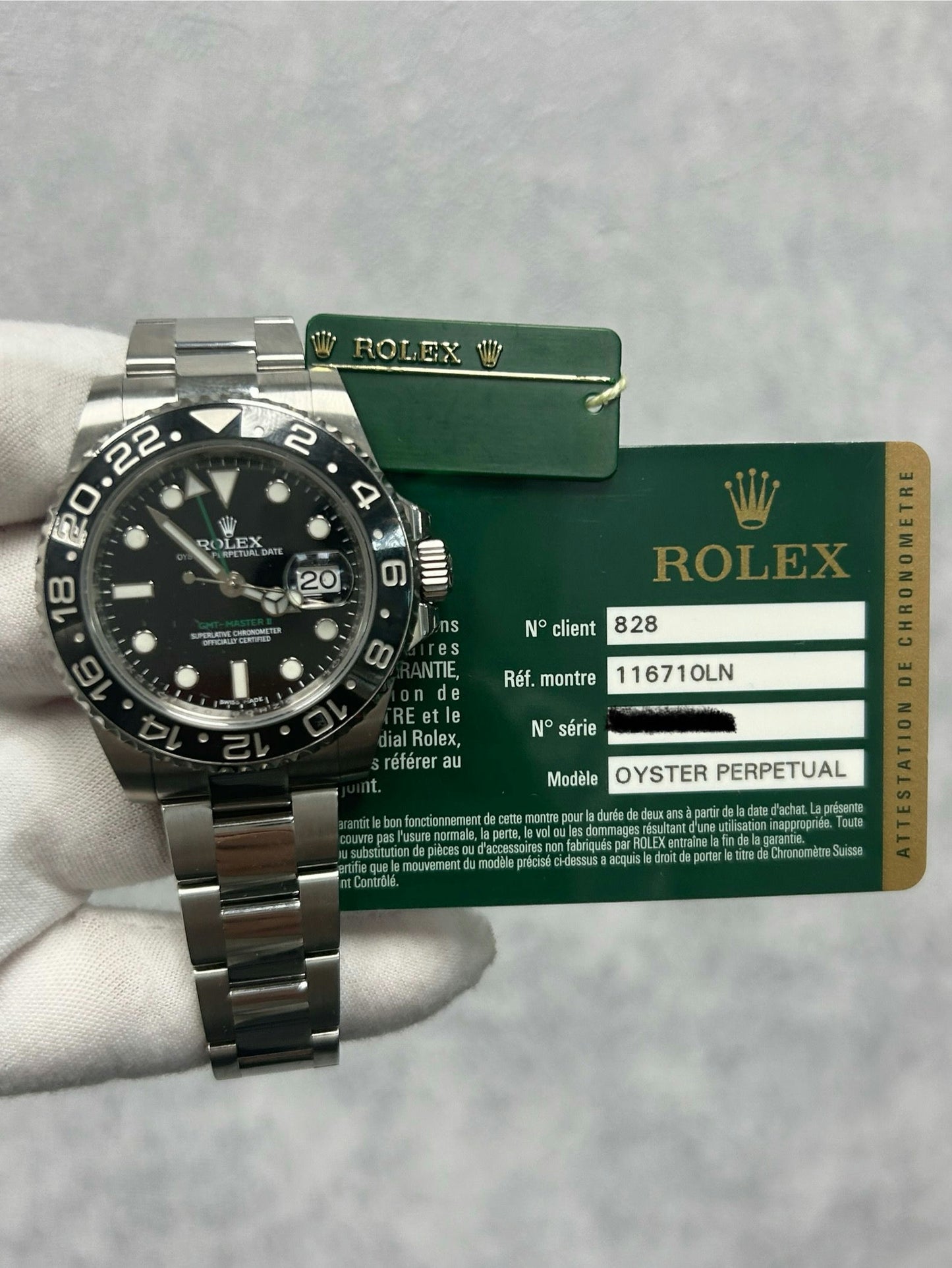 Rolex GMT-Master II 116710LN with Card