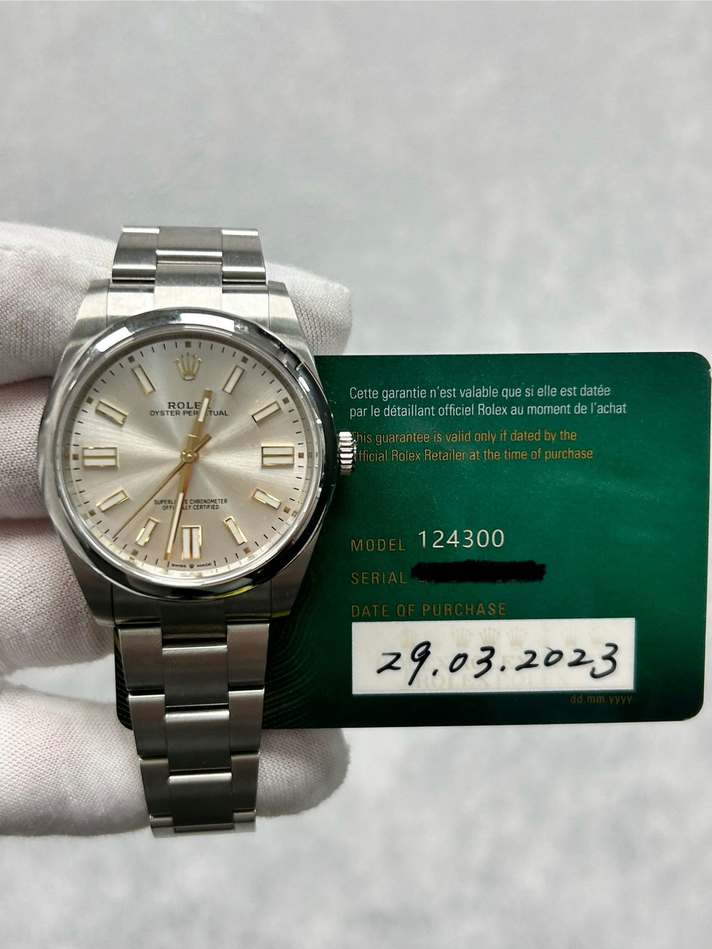 Rolex Oyster Perpetual 124300 with Card