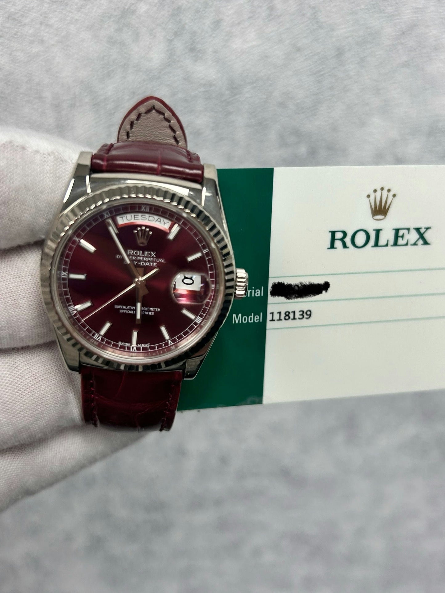 Rolex Day-Date 118139 with Card