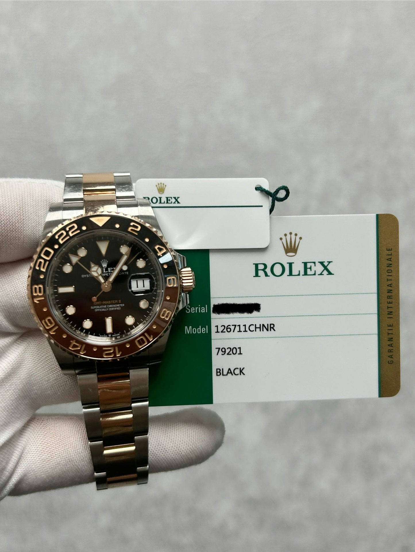 Rolex GMT-Master II 126711CHNR with Card