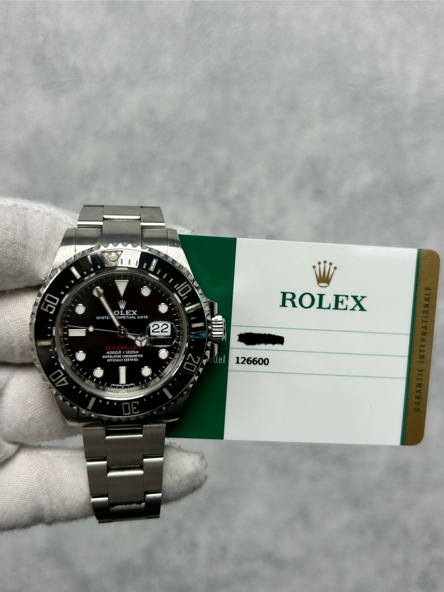 Rolex Sea-Dweller 126600 with Card